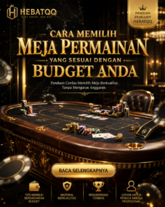 Cara Memilih Meja Permainan yang Sesuai dengan Budget Anda