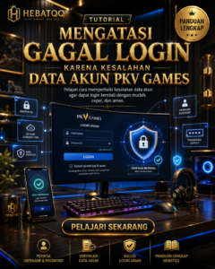 Tutorial Mengatasi Gagal Login Karena Kesalahan Data Akun PKV Games